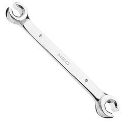 Klucz oczkowy półotwarty ze stali CrV o rozmiarze 8 x 9 mm Neo 09-141