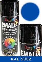 Farba emalia ftalowa uniwersalna niebieska do drewna, metalu, betonu i plastiku RAL 5002 EUROCOLOR 400 ml