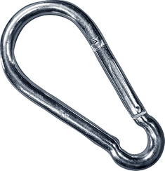 Karabińczyk strażacki zatrzaskowy ocynkowany do lin 8x80 mm 230 kg