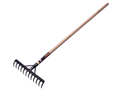 Grabie 18-zębne wzmocnione z drewnianym trzonkiem prostym Verkatto VR-7439