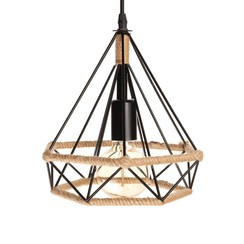 Lampa wisząca jutowa GEO boho