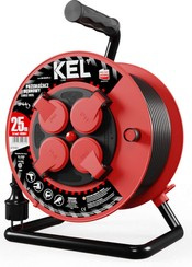 Przedłużacz elektryczny bębnowy warsztatowy o długości 25 m KEL PB-PRO/S/25M/3X1/H05RR-F