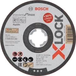 Tarcza tnąca do metalu, stali nierdzewnej STANDARD FOR INOX Bosch X-LOCK 125x22,23 mm WA 60 T BF
