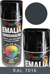 EuroColor szary antracyt połysk spray 400 ml farba akrylowa RAL 7016