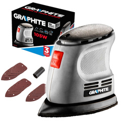 Szlifierka oscylacyjna delta sieciowa 105 W Graphite 140 x 140 x 97 mm 59G335 
