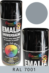 EuroColor srebrzysty połysk spray 400ml farba akrylowa uniwersalna RAL 7001
