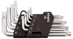 Zestaw kluczy Torx krótkich ze stali CrV o rozmiarze T10 - T50 mm 9 sztuk Topex 35D960