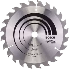 Tarcza pilarska do drewna OPTILINE WOOD Bosch 184x16 mm 24 zęby
