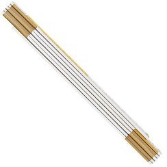 Miara składana biało-żółta z drewna bukowego z podziałką o długości 1 m Neo 74-010