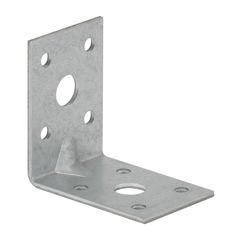 Łącznik budowlany kątowy ciesielski z przetłoczeniem KP8 o wymiarach 50 x 50 x 35 mm