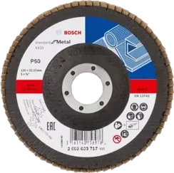 Tarcza listkowa do metalu prosta STANDARD FOR METAL Bosch 125x22,23 mm P60