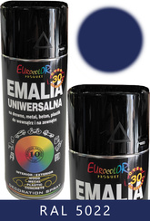 Farba emalia ftalowa uniwersalna granatowa do drewna, metalu, betonu i plastiku RAL 5022 EUROCOLOR 400 ml