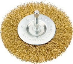 Szczotka tarczowa druciana z trzpieniem do wiertarek o średnicy 100 mm Verto 62H321