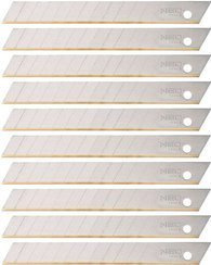 Ostrza łamane wymienne tytan o szerokości ostrza 9 mm 10 sztuk Neo 64-220