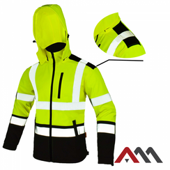 Kurtka softshell fluorescencyjna SOFTREF Yellow rozmiar L