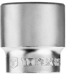 Nasadka sześciokątna krótka ze stali CrV o rozmiarze 1/2" 32 mm Topex 38D732