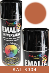 Farba emalia ftalowa uniwersalna miedziany brąz do drewna, metalu, betonu i plastiku RAL 8004 EUROCOLOR 400 ml