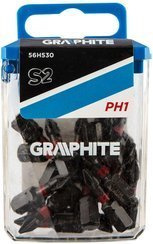 Końcówki wkrętakowe udarowe PH1 x 25 mm Graphite 20 sztuk 56H530