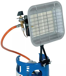 Promiennik gazowy warsztatowy słoneczko moc 4,6 kW Dedra DED9970 + reduktor i wąż