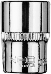 Nasadka sześciokątna krótka ze stali CrV o rozmiarze 1/4" 13 mm Neo 08-453