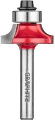 Frez kształtowy z łożyskiem zaokrąglający do drewna HM o średnicy 19 x 6,5 mm, trzpień 6 mm Graphite 56H224