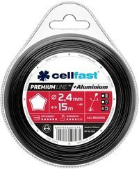 Żyłka tnąca do kosy gwiazdka PREMIUM LINE Cellfast 2,4 mm x 15 m 35-053