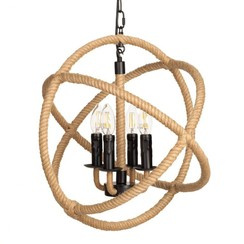 Lampa wisząca jutowa ORBIT boho duża
