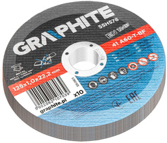 Tarcza tnąca do metalu Graphite 125x22,23 mm 41 A60-T-BF 10 sztuk