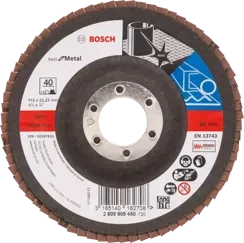 Tarcza listkowa do metalu wypukła BEST FOR METAL Bosch 115x22,23 mm P40