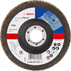 Tarcza listkowa do metalu prosta STANDARD FOR METAL Bosch 125x22,23 mm P40