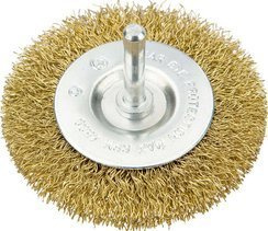 Szczotka druciana tarczowa z trzpieniem do wiertarek o średnicy 75 mm Verto 62H320