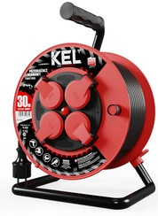 Przedłużacz elektryczny bębnowy warsztatowy o długości 30 m KEL PB-PRO/S/30M/3X1,5/H05RR-F