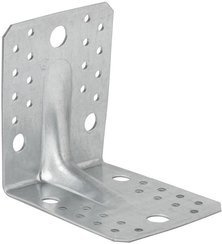 Łącznik budowlany kątownik ciesielski z przetłoczeniem KP2 o wymiarach 105 x 105 x 90 x 2,5 mm