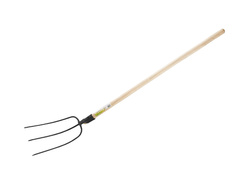 Widły gospodarcze 3-zębne z drewnianym trzonkiem prostym Verkatto VR-7432