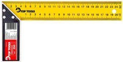 Kątownik budowlany ze stali hartowanej do wyznaczania kąta prostego o długości 250 mm Top Tools 30C333	