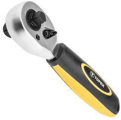 Grzechotka krótka podwójna ze stali CrV 3/8" i 1/2" o długości 175 mm Topex 38D543