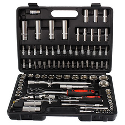 Zestaw kluczy nasadowych 1/2" i 1/4" 94 elementów Hermon