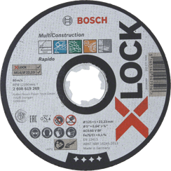 Tarcza tnąca do drewna, metalu, stali nierdzewnej, betonu MULTI CONSTRUCTION Bosch X-LOCK 125x22,23 mm ACS 60 V BF