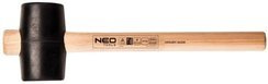 Młotek gumowy z trzonkiem z drewna hikorowego o wadze 425 g i średnicą obucha 65 mm Neo 25-052