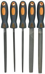 Zestaw pilników do metalu wykonanych ze stali stopowej T12 o długości 200 mm 5 sztuk Neo 37-610