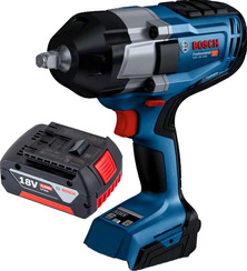 Klucz udarowy akumulatorowy z silnikiem bezszczotkowym BITURBO Bosch Professional GDS 18V-1000 + akumulator 18V 4,0Ah