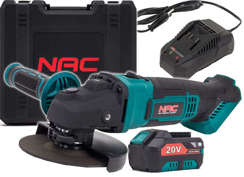 Szlifierka kątowa akumulatorowa 20V AKUMULTISYSTEM Nac 125 mm + akumulator 4.0Ah + walizka AGE-125-LI-B-20V