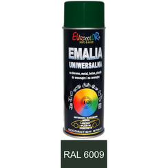 EuroColor zielony jodłowy połysk spray 400 ml - farba akrylowa uniRAL 6009