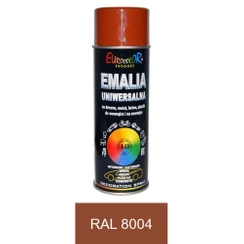 EuroColor miedziany brąz połysk spray 400ml - farba akrylowa RAL 8004