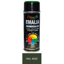 EuroColor zielony ciemny połysk spray 400 ml - farba akrylowa uni RAL 6020