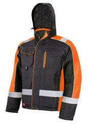 Kurtka ocieplana CLASSWORK black/orange rozmiar XL