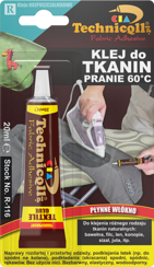 TECHNICQLL KLEJ DO TKANIN UBRAŃ  MATERIAŁÓW 20ML