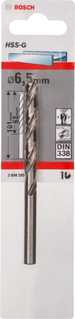 Bosch Wiertło do metalu HSS-G Standard 6,5x63/101