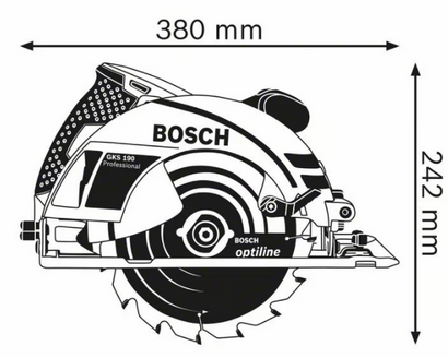 Bosch pilarka tarczowa sieciowa  GKS 190 o mocy 1400 W