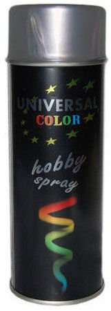 Farba uniwersalna srebrny połysk w sprayu RAL 9006 o pojemności 400 ml UC